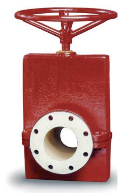 MANUAL PINCH VALVE SERIES 75 CAST IRON 1 INCH SLEEVE PGR RED VALVE
