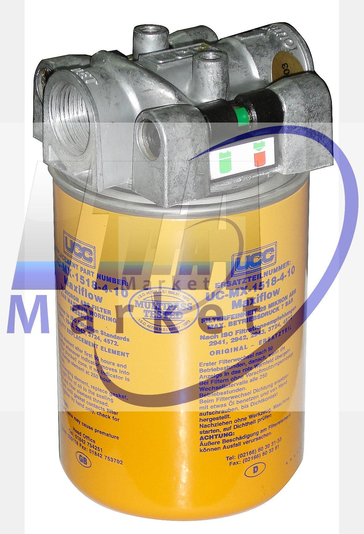 FILTRO RETORNO LINEA PARKER 3-4 NPT 12 GPM 10 MICRAS MODEL UC-MXA-8551-424