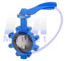 VALVULA MARIPOSA 5 DN125 PN 16 TIPO LUG MANUAL FE-INOX SELLO EPDM ISO 5211 MODEL 2108A 13GE