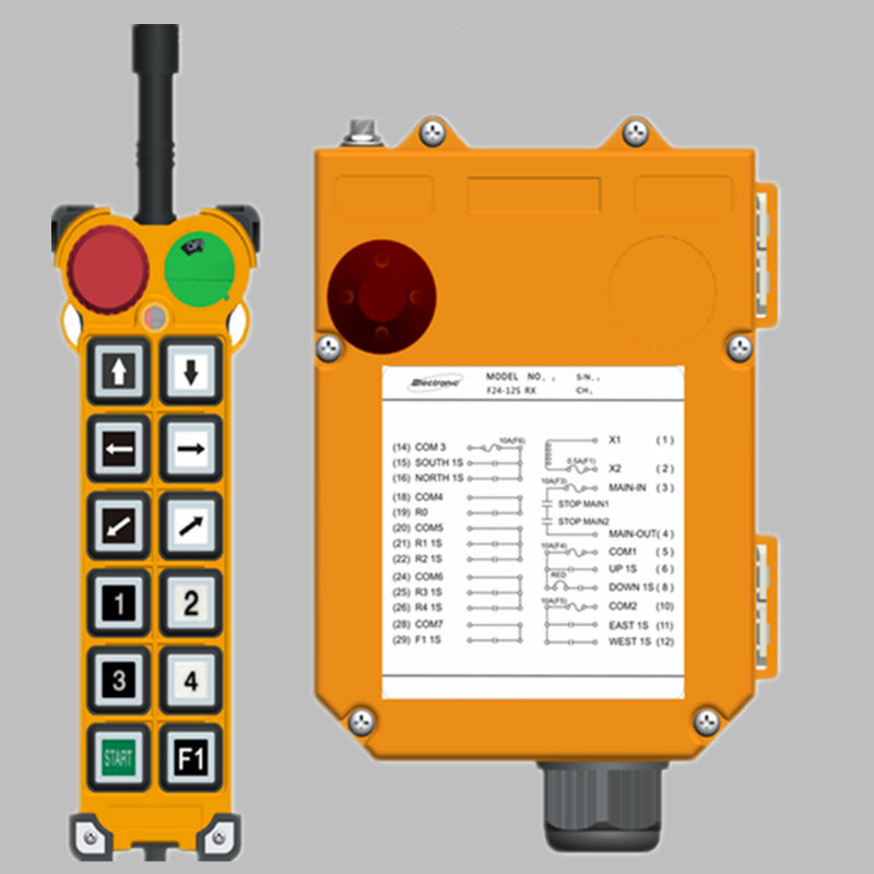 TELECOMANDO TELECRANE F24-8D 8 BOTON 2 VELOCIDAD