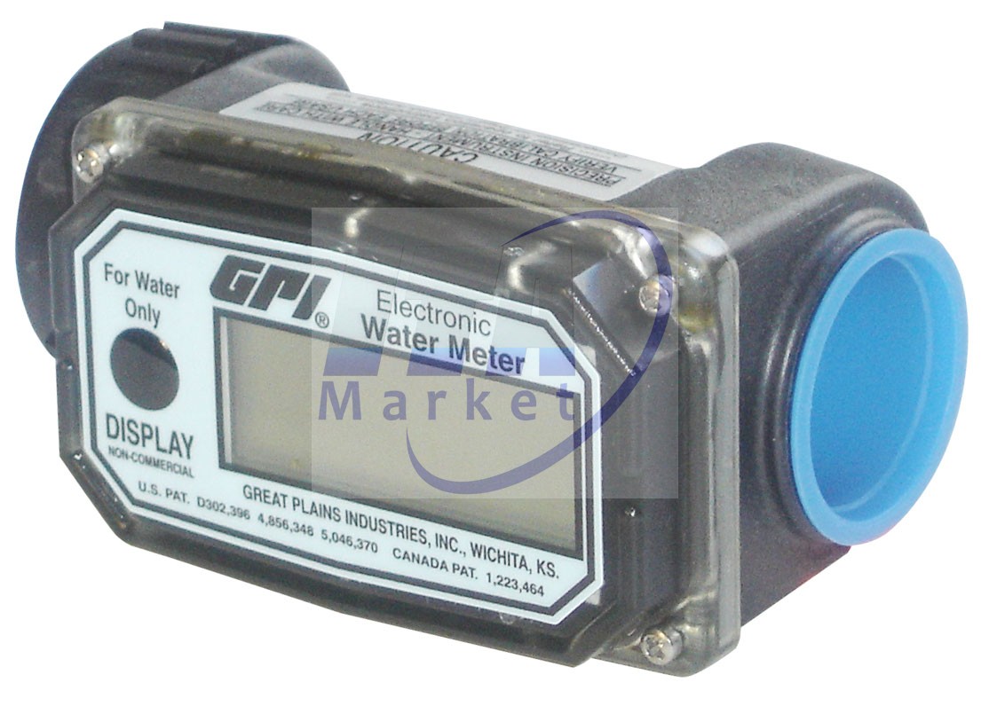 FLUJOMETRO TURBINA Y TOTALIZADOR GPI 1-10LPM_CUERPO_NYLON_150 PSI_ MOD. A1Q9LMN025NA1