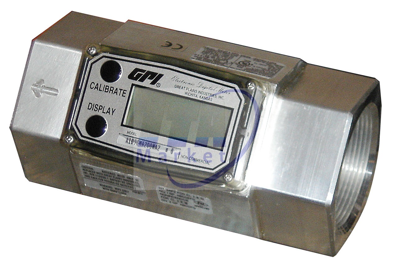 FLUJOMETRO TURBINA Y TOTALIZADOR GPI 1-10LPM_CUERPO_ALUMINIO_300PSI MOD. A1Q9LMA025NA1
