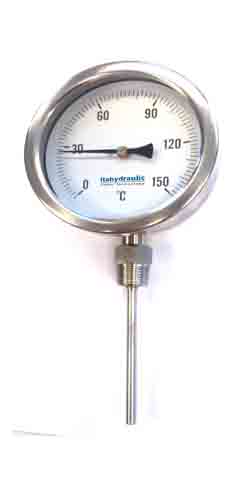 TERMOMETRO BIMETALICO INOXIDABLE 150T500 -50 A 120_1-2NPT_ABAJO_BULBO_100mm x 8mm