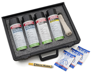 SISTEMA SPOTCHECK KIT TINTAS PENETRANTES MALETIN 2 LIMPIADORES 1 PENETRANTE Y 1 REVELADOR _ PANO