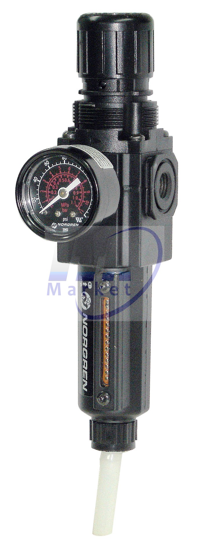 FILTRO REGULADOR CONEX 1-4 MOD. B72G-2AK-SD3-RMG VASO METALICO DESC. SEMIAUTOMATICA