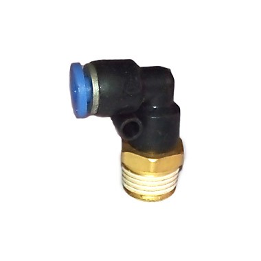 CONECTOR CODO 90 TUBO 4 MM HILO MACHO 1/4 INCH GIRATORI PL 04 02 INCH