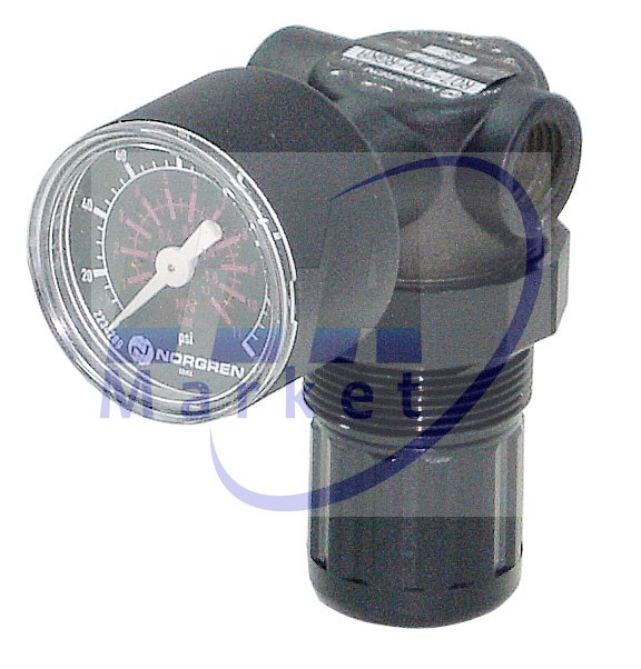 REGULADOR PRESION AIRE CONEX 1/4 MINIATURA CON MANOMETRO MOD R04-200-RGKA